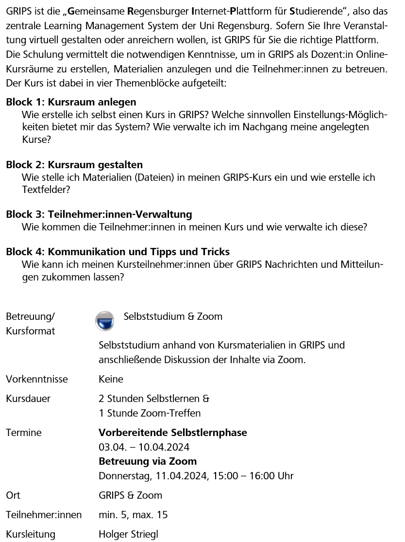 GRIPS B Universitäre RZDienste GRIPS