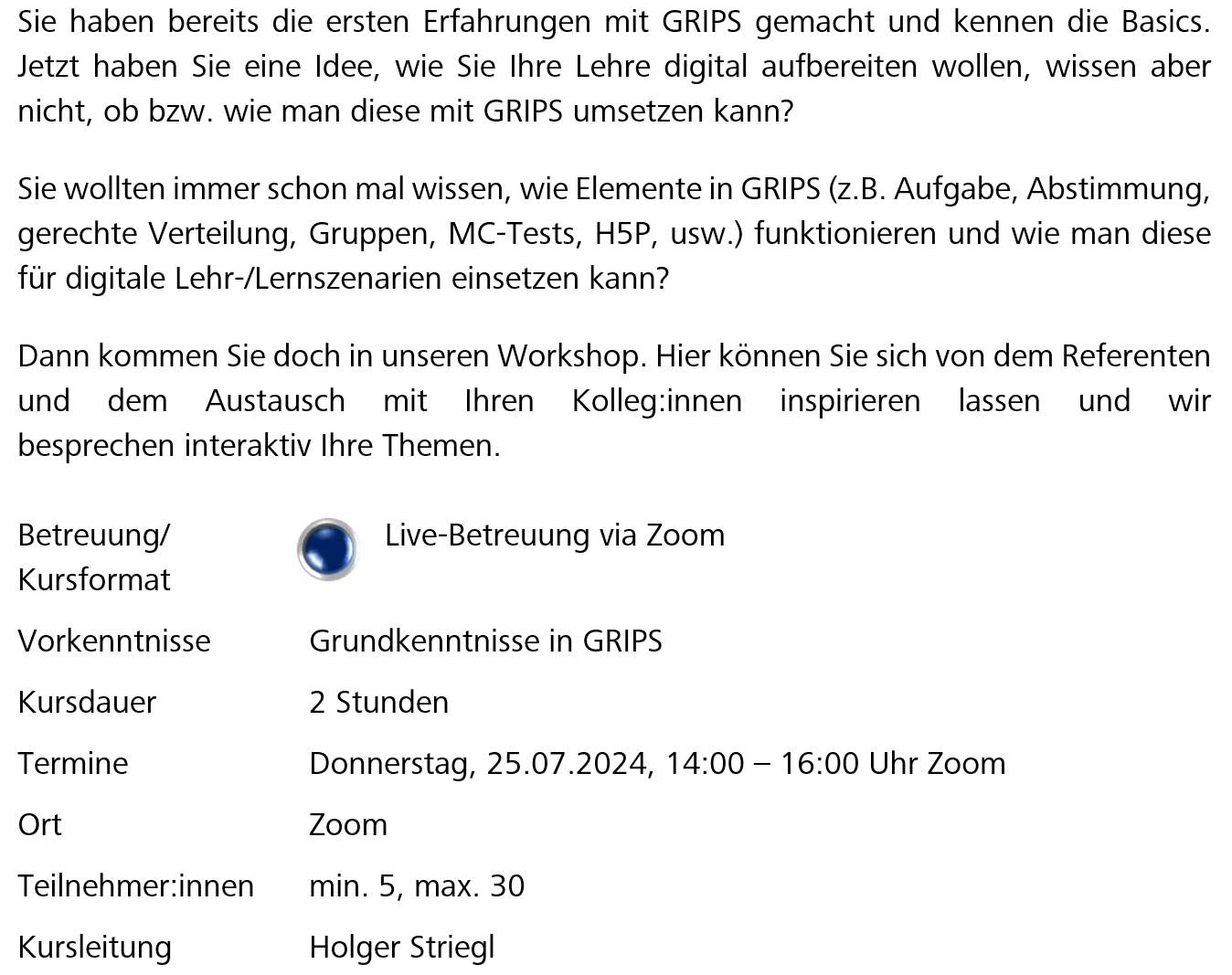 GRIPS B Universitäre RZDienste GRIPS