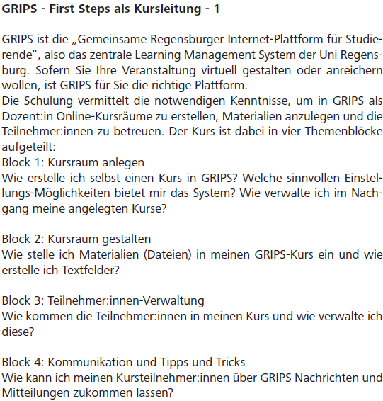 GRIPS B Universitäre RZDienste GRIPS